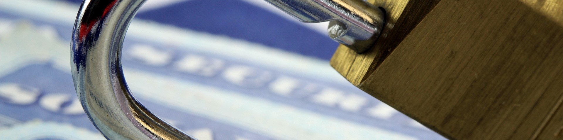 Social security ID theft unlocked concept